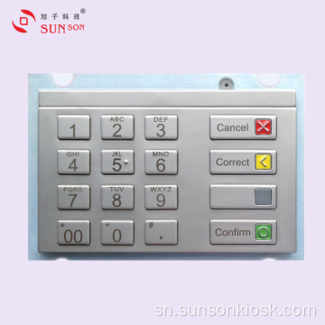 Yakavimbika Encryption PIN pad yekubhadhara Kiosk